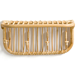 Настенная вешалка из ротанга с полкой Willa Wall Shelf Hanger варинант исполнения - 2 | Loft Concept в Липецке