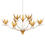 Люстра с плафонами в виде цветов Golden Bird of Paradise варинант исполнения - 4 | Loft Concept в Липецке