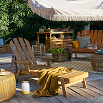 Садовая скамья из массива акации Ruth Wooden Bench варинант исполнения - 3 | Loft Concept в Липецке