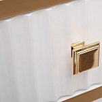 Консоль с ящиком белая с золотом Textured White Console with Gold варинант исполнения - 4 | Loft Concept в Липецке