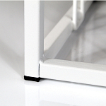 Пуф квадратный фиолетовый велюр на белом металлическом основании Celeste Purple варинант исполнения - 4 | Loft Concept в Липецке