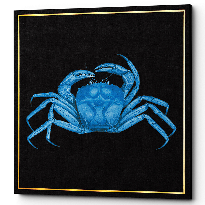 Постер Blue Crab Poster Черный Морская синь Постер Blue Crab Poster Черный Морская синь в Липецке | Loft Concept