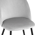 Мягкий стул в сером велюре Miruna Chair варинант исполнения - 7 | Loft Concept в Липецке