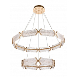 Люстра с 2-мя кольцами с текстурным природным рисунком IceFlame варинант исполнения - 1 | Loft Concept в Липецке