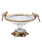 Чаша стеклянная с фигурками разноцветных попугаев на ободке 41 Eden Garden варинант исполнения - 1 | Loft Concept в Липецке