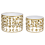 Набор из двух столов из металла Brass Symphony Moon варинант исполнения - 2 | Loft Concept в Липецке