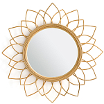 Зеркало из ротанга в форме цветка WICKER MIRROR 90 варинант исполнения - 1 | Loft Concept в Липецке