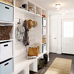 Потолочный светильник для ванных комнат со стеклянным плафоном и одной лампой Hinkley варинант исполнения - 2 | Loft Concept в Липецке