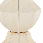 Настольная лампа с фактурным конусовидным абажуром и кожаным каркасом Malifis варинант исполнения - 1 | Loft Concept в Липецке