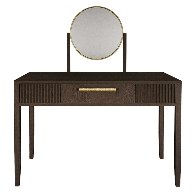 Туалетный Стол с зеркалом Primo Темный орех Орех Золотой в Липецке | Loft Concept 
