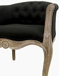 Кресло низкое в стиле прованс Louis French Armchair black flax варинант исполнения - 4 | Loft Concept в Липецке