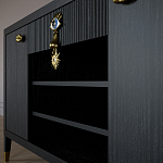 Комод-буфет Elsa Dreams Black с открытыми полками   варинант исполнения - 7 | Loft Concept в Липецке