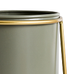 Кашпо из металла и латуни Elegance Elevated Planters оливковое  варинант исполнения - 3 | Loft Concept в Липецке
