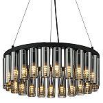 Люстра со стеклянными цилиндрическими плафонами Luminous Cylinders Smoky Round варинант исполнения - 1 | Loft Concept в Липецке