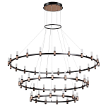 Люстра подвесная с тремя круглыми ярусами и цилиндрическими плафонами Arnaut Light варинант исполнения - 2 | Loft Concept в Липецке