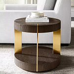 Дизайнерский журнальный стол круглый на 4-х ножках с подстольем Hufok варинант исполнения - 1 | Loft Concept в Липецке