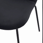 Стул черный с обивкой из велюра Black Archie Chair варинант исполнения - 6 | Loft Concept в Липецке