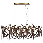 Люстра подвесная линейная с переплетенными металлическими лентами и цепочками Atlantis Chain варинант исполнения - 4 | Loft Concept в Липецке