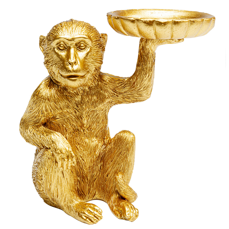 Подсвечник золотая обезьяна с блюдцем Golden Monkey Золотой Подсвечник золотая обезьяна с блюдцем Golden Monkey Золотой в Липецке | Loft Concept