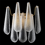 Бра с подвесками из рифленного стекла в форме капель Textured Glass варинант исполнения - 3 | Loft Concept в Липецке