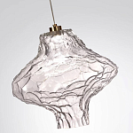 Подвесной светильник с плафоном из фактурного прозрачного стекла Light Ensemble варинант исполнения - 9 | Loft Concept в Липецке