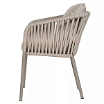 Стул серо-бежевый с декоративным плетением на спинке и подлокотниках Chair Weave варинант исполнения - 6 | Loft Concept в Липецке