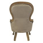 Кресло с мягкой обивкой из коричневого велюра на 4-х деревянных ножках Evelyn Classical Armchair варинант исполнения - 2 | Loft Concept в Липецке