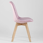 Стул с мягким велюровым сиденьем Arvika Pink варинант исполнения - 2 | Loft Concept в Липецке