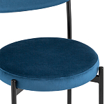 Стул с круглым сиденьем на металлическом основании ALFIE CHAIR Blue варинант исполнения - 6 | Loft Concept в Липецке