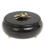 Шкатулка круглая из натурального камня змеевик Stone Casket варинант исполнения - 2 | Loft Concept в Липецке