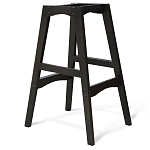 Барный стул со спинкой и подлокотниками на 4-х черных ножках Douglas Rhombus Коричневый Велюр варинант исполнения - 5 | Loft Concept в Липецке