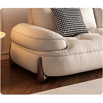 Диван кожаный с каркасом из массива дерева Furniture Medieval варинант исполнения - 1 | Loft Concept в Липецке