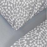 Постельное белье серого цвета с рисунком 200х220 см Blossom Essence варинант исполнения - 3 | Loft Concept в Липецке