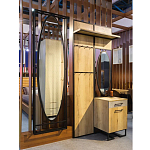 Зеркало овальное в металлической оправе в стиле лофт Urban Style Space варинант исполнения - 4 | Loft Concept в Липецке