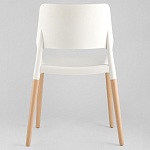 Пластиковый стул на ножках из массива бука Ferret White 4 шт варинант исполнения - 6 | Loft Concept в Липецке