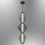 Подвесной светильник вертикальный с плетеным металлическим каркасом Metal Interweaving варинант исполнения - 1 | Loft Concept в Липецке
