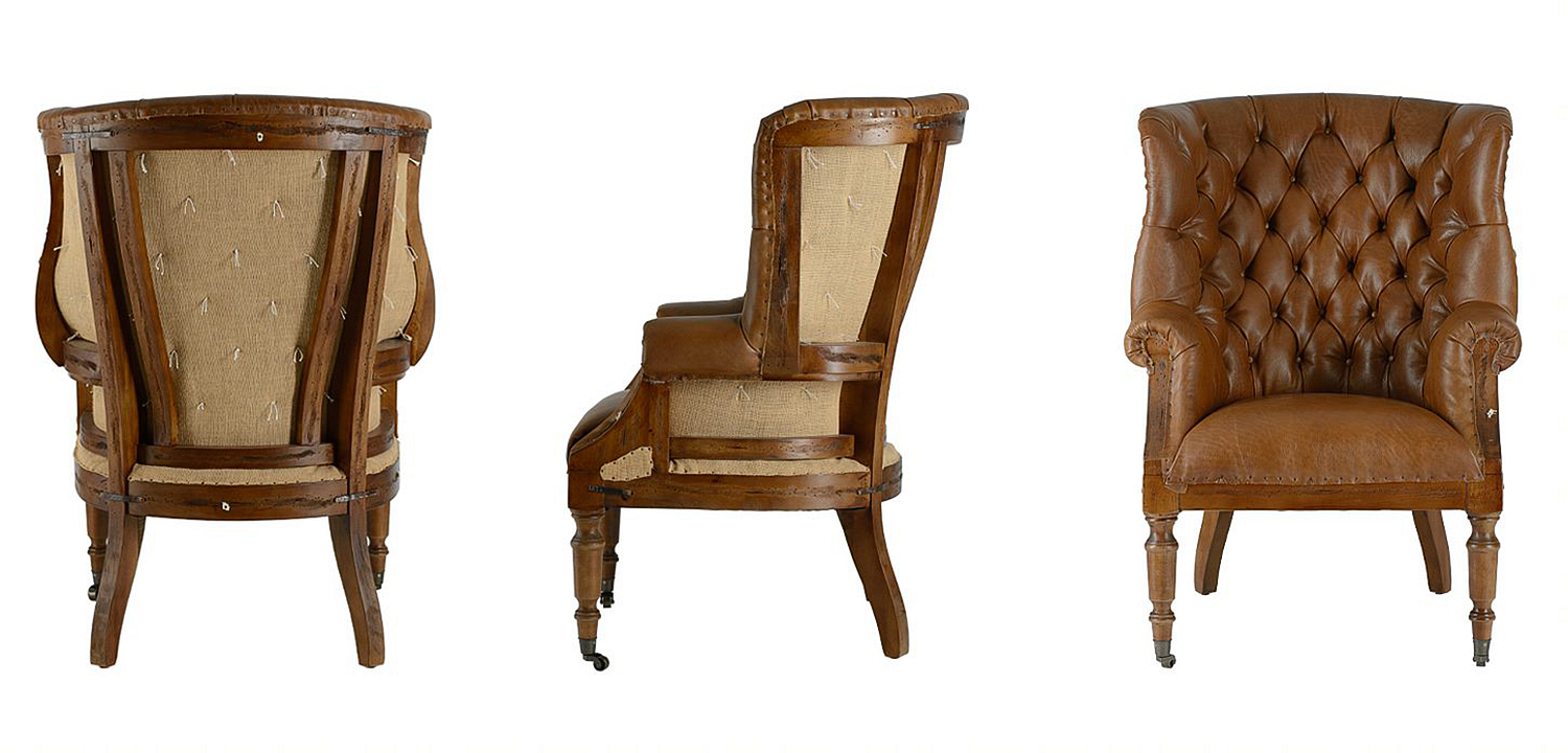 Кресло Meder Armchair натуральная кожа Кресло Meder Armchair натуральная кожа - Loft-Concept в Липецке