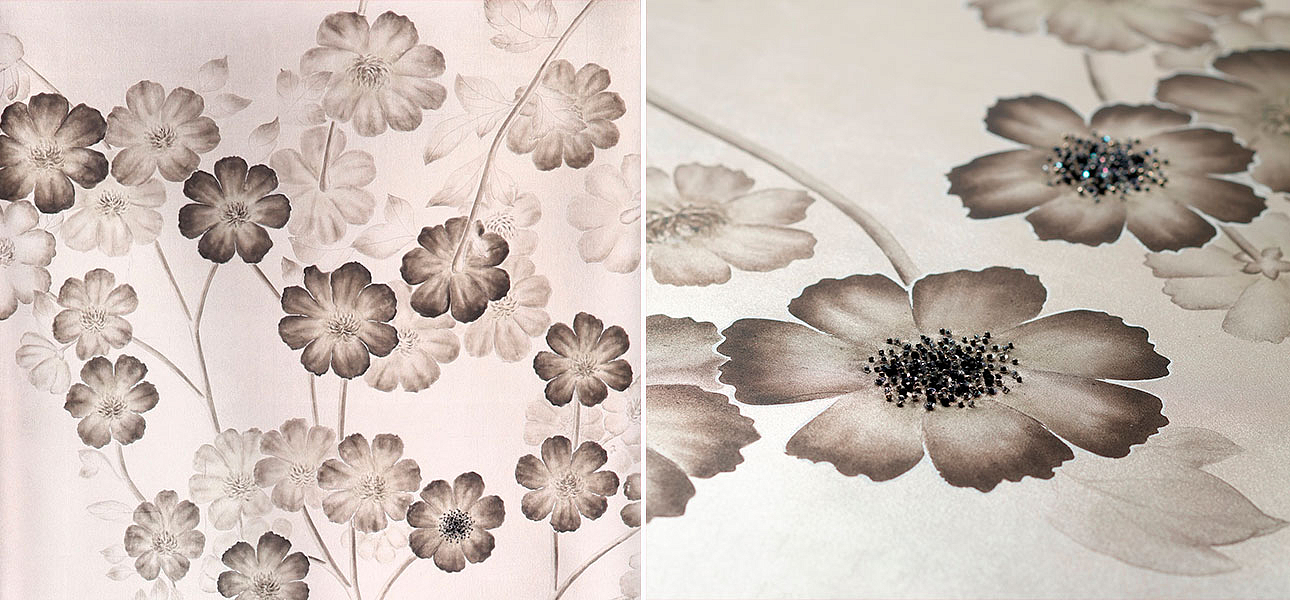 Обои ручная роспись Anemones in Light Special Colourway SC-236 on Tarnished Silver gilded silk Обои ручная роспись Anemones in Light Special Colourway SC-236 on Tarnished Silver gilded silk - Loft-Concept в Липецке