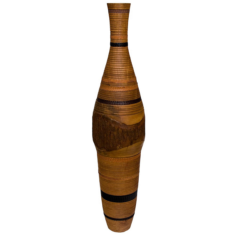 Ваза деревянная Brown Vase of Thailand Коричневый в Липецке | Loft Concept 