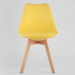 Стул с основой из пластика и мягким сиденьем Arvika Yellow варинант исполнения - 2 | Loft Concept в Липецке