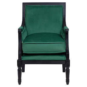 Кресло Harry Armchair black and green velour