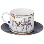Чайный сервиз из фарфора с изображением лошадей на 6 персон 14 предметов Porcelain Horse Set варинант исполнения - 3 | Loft Concept в Липецке