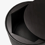 Черный приставной стол с местом для хранения Smart Textured Table варинант исполнения - 2 | Loft Concept в Липецке