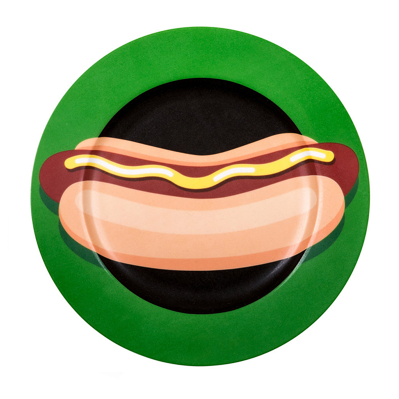 Тарелка Seletti Porcelain Plate Hot Dog Зеленый Тарелка Seletti Porcelain Plate Hot Dog Зеленый в Липецке | Loft Concept