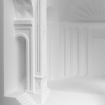 Встраиваемый в стену гипсовый светильник под покраску с арками и рельефными колоннами Antiquity Athena варинант исполнения - 8 | Loft Concept в Липецке