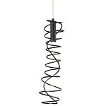 Подвесной светильник светодиодный из металла со спиральным декоративным элементом черный Metal Spiral варинант исполнения - 6 | Loft Concept в Липецке
