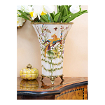 Ваза из фарфора с бронзовой стрекозой  Paradise Dragonfly варинант исполнения - 7 | Loft Concept в Липецке