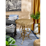 Столик приставной золотистый с орнаментом на столешнице Tanzania варинант исполнения - 4 | Loft Concept в Липецке