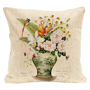 Декоративная подушка Bouquet with Strelitzia Pillow