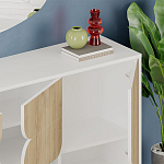 Комод с 3-мя дверцами и выдвижным ящиком цвета светлый дуб SPARK CONSOLE WHITE варинант исполнения - 4 | Loft Concept в Липецке